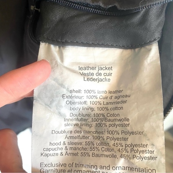 Mauritius Women's 2 Toned 100% Lambs Leather Large Zip Jacket Bomber Motorcycle - Picture 4 of 4